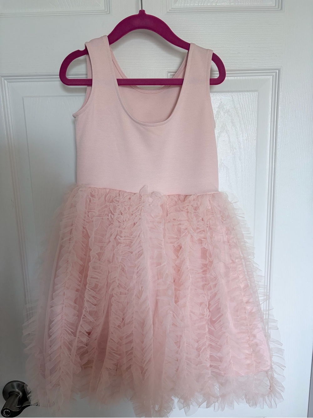 H&M Light Pink Ruffled Tulle Dance Dress
